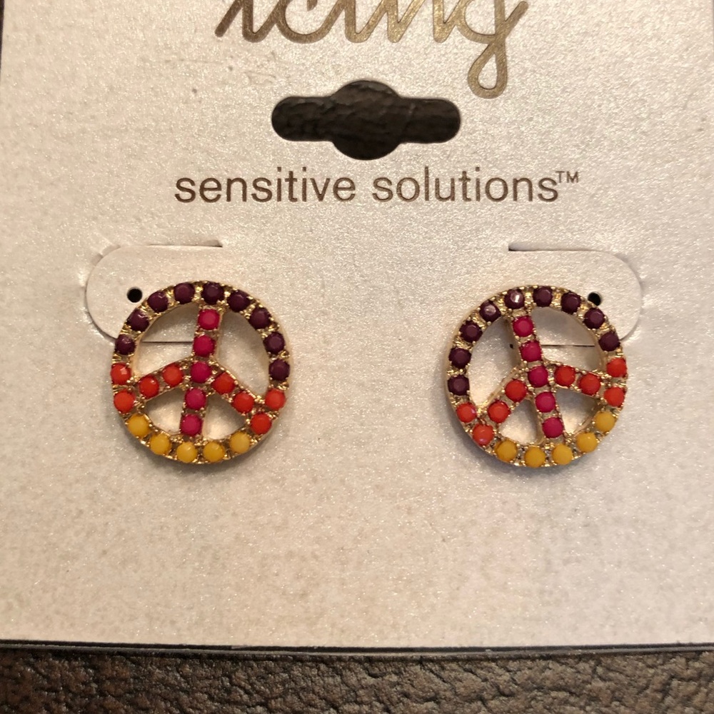 Peace sign earrings